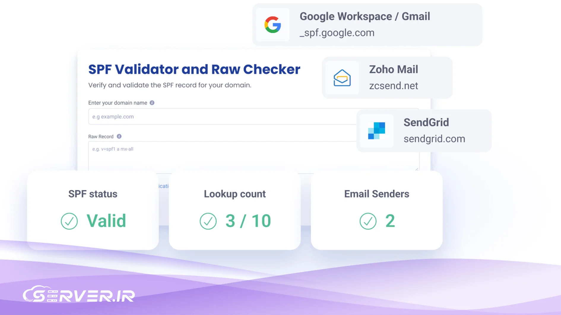 نحوه تنظیم SPF