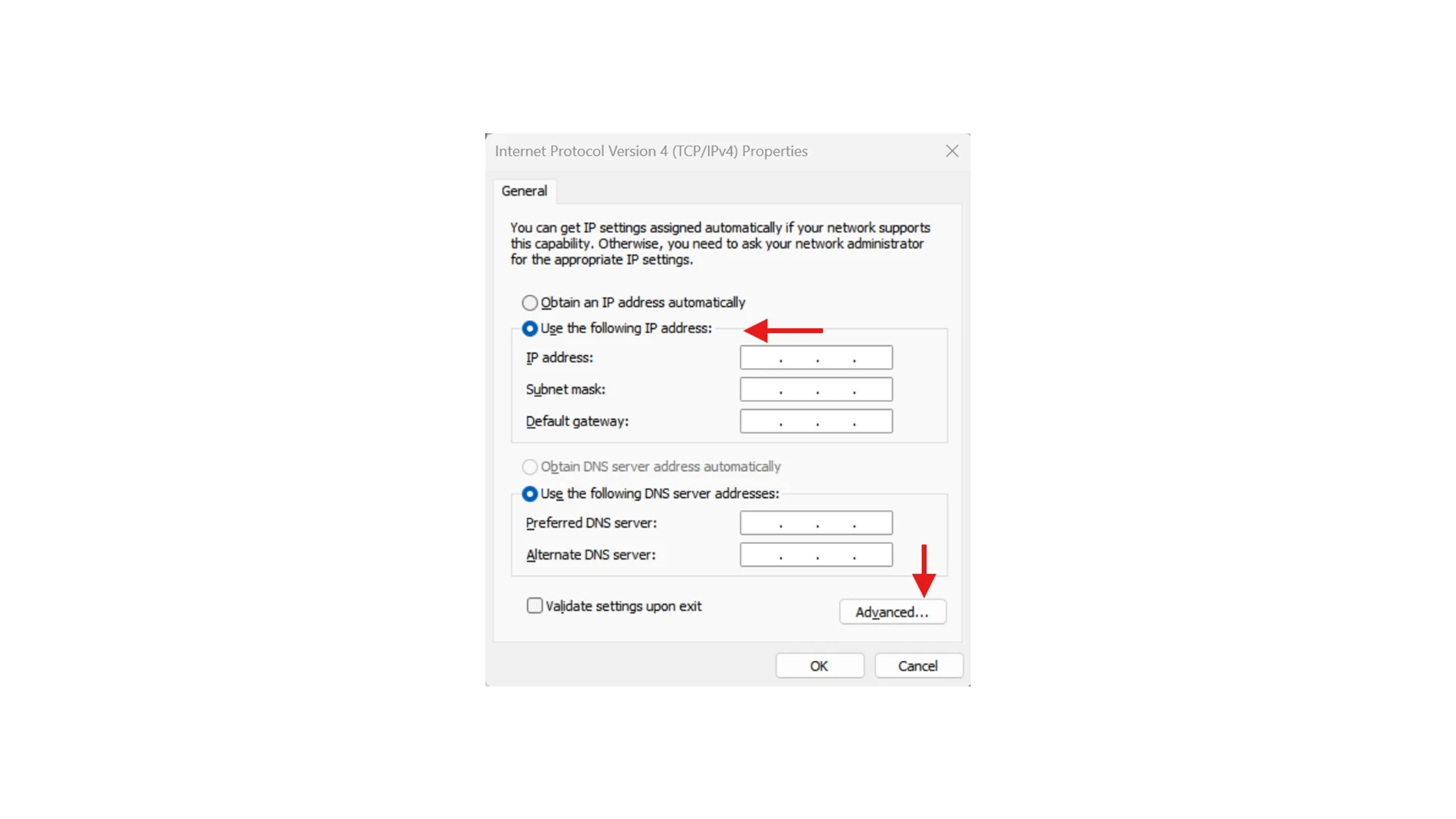 نحوه اضافه کردن IP در سرور ویندوزی اضافه کردن IP در Network ADapter