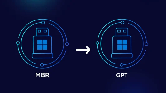 تبدیل پارتیشن MBR به GPT