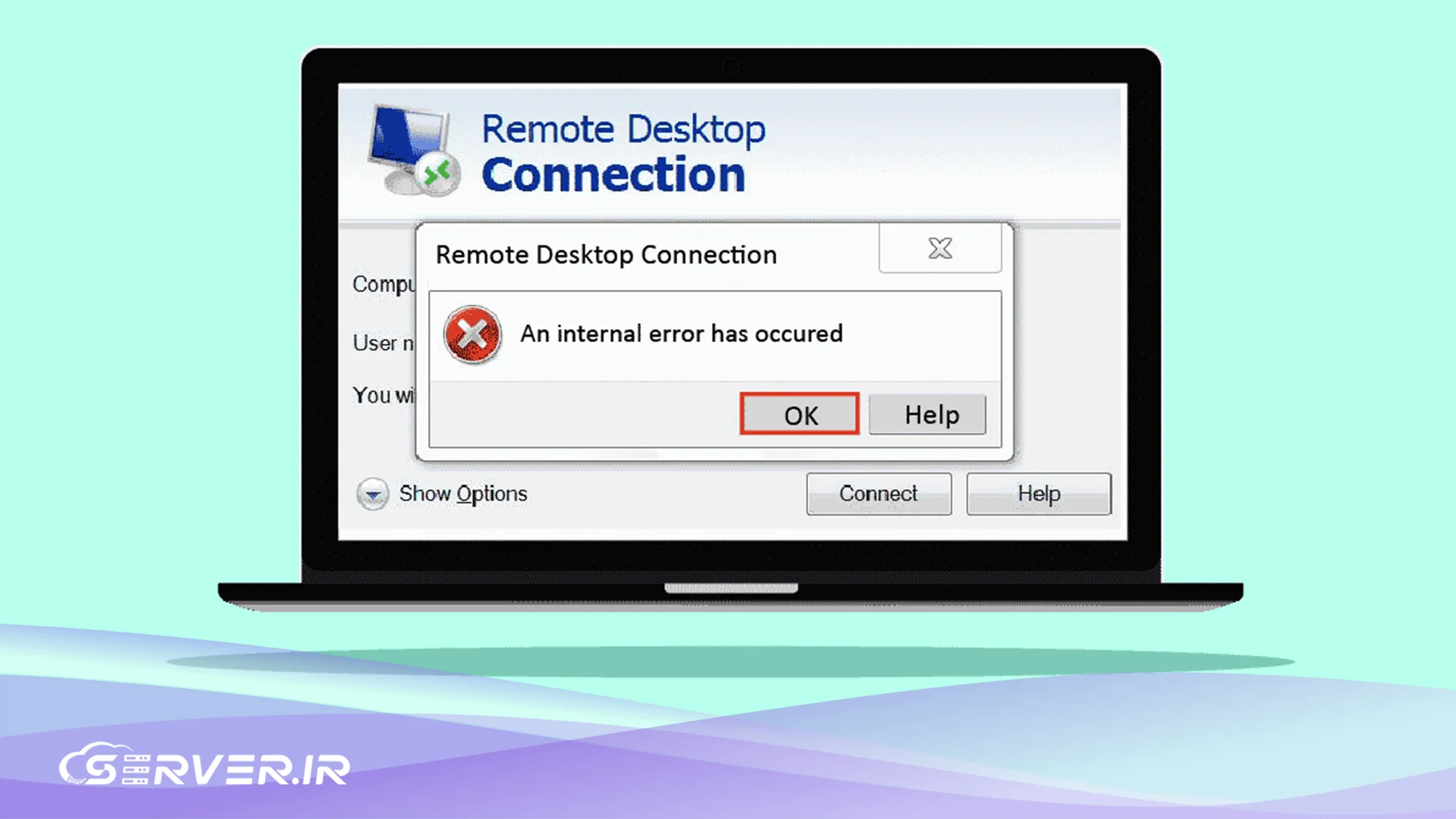 عدم اتصال remote desktop