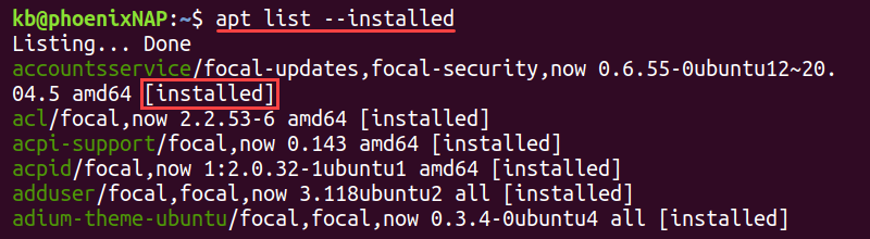 لیست‌کردن پکیج در Ubuntu