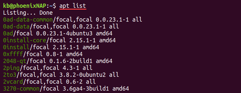 لیست‌کردن پکیج در Ubuntu