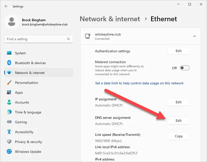 تنظیم dns