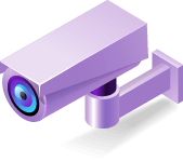 CCTV png Blue purple graphic