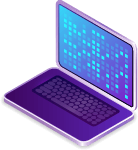 Laptop png Blue purple graphic