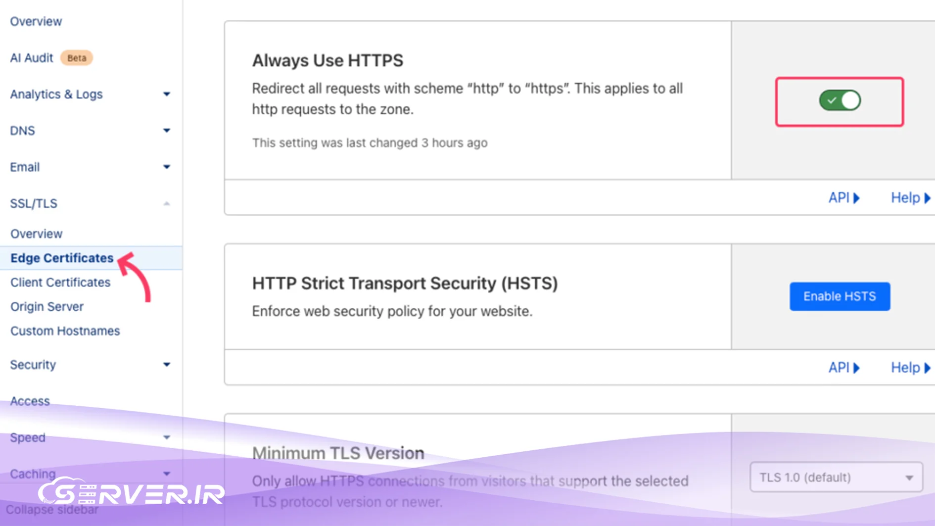 آموزش دریافت و نصب گواهی SSL رایگان Cloudflare گواهی ssl برای edge computing