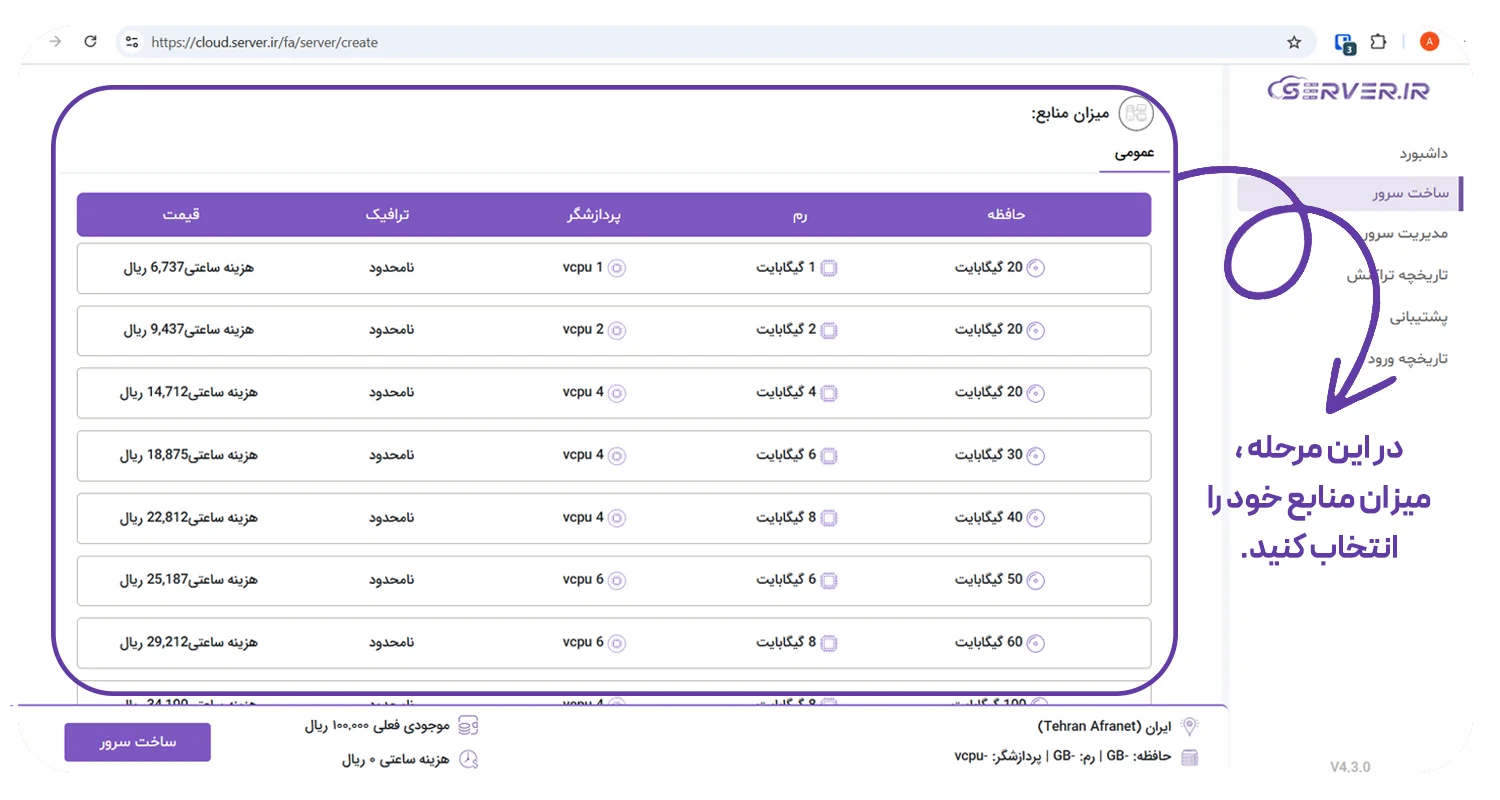 مرحله سوم داشبورد ابری