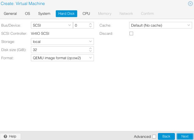 Create vm in proxmox