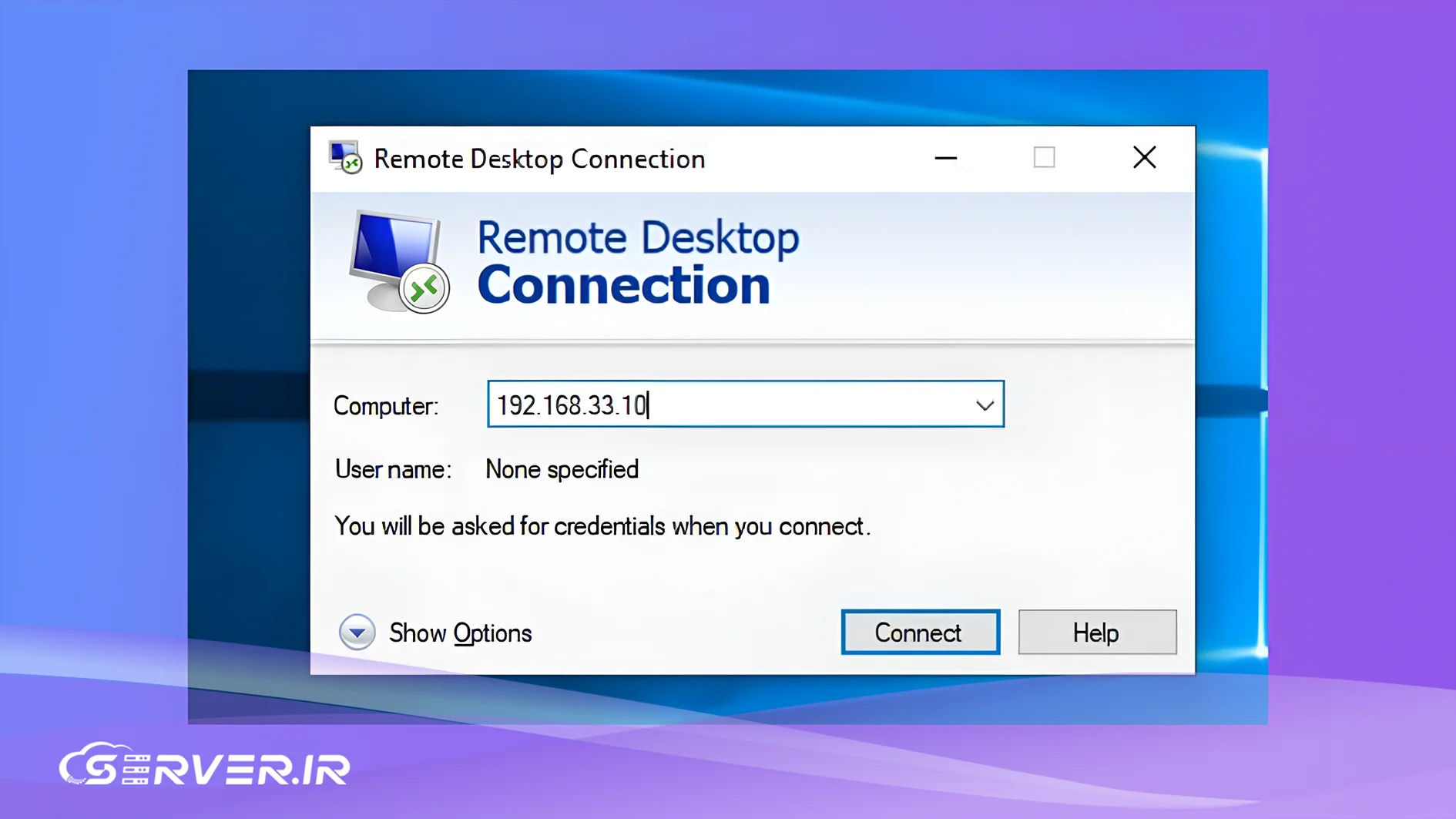 اتصال به سرور ویندوز با استفاده از Remote Desktop Connection منوی اصلی remote desktop