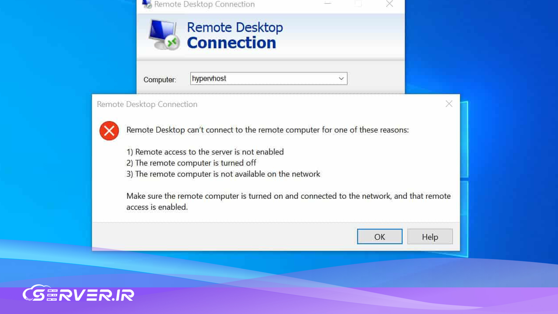 Remote Desktop can’t Connect