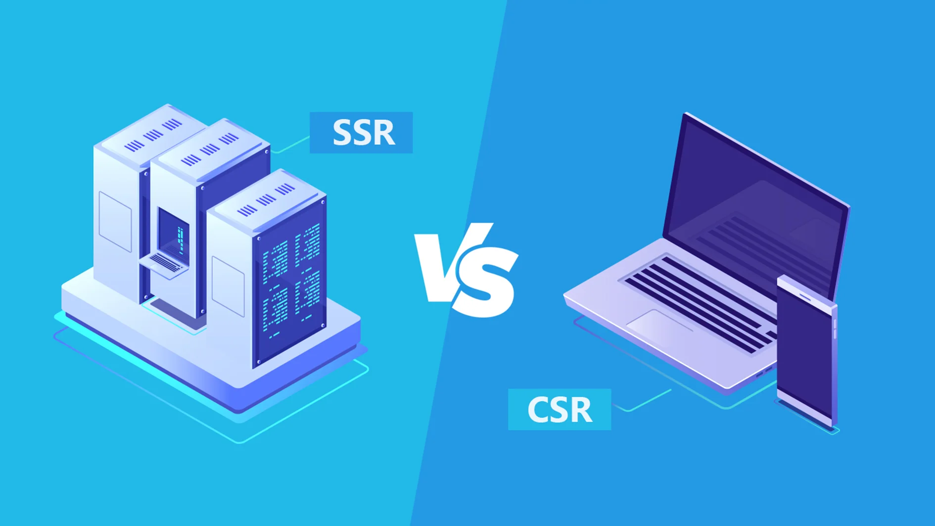 هرآنچه باید درباره رندر سمت سرور (SSR) بدانید: مزایا، نحوه اجرا و بهترین روشها SSR VS CSR