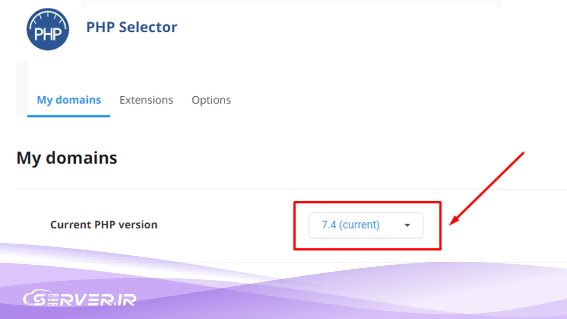 نحوه تغییر نسخه PHP در cPanel + انتخاب بهترین نسخه برای سرعت و سازگاری سایت انتخاب نسخه php در تغییر نسخه PHP در cPanel